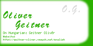 oliver geitner business card